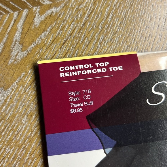 HANES Toeless Control Top + Silk Reflections Panty Hose Set of 2 CD - Picture 3 of 6